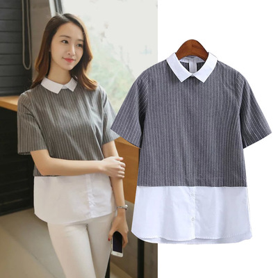 時尚新風尚 ZYRA1692春夏假兩件套頭襯衫引領女裝批發潮流