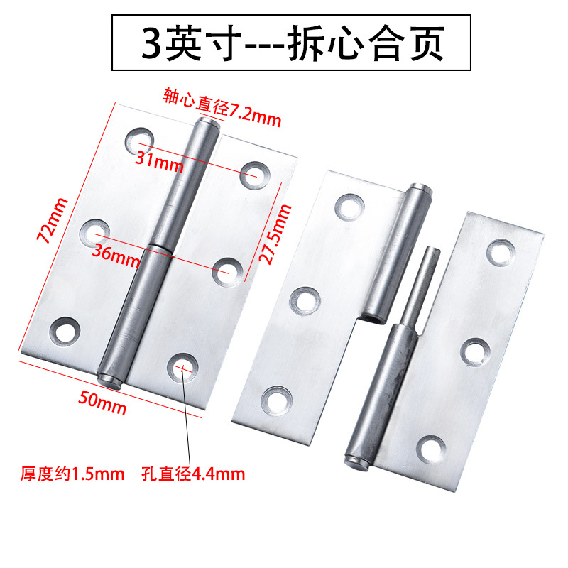 不銹鋼可拆卸合頁 為衛(wèi)生間門窗帶來便利與美觀